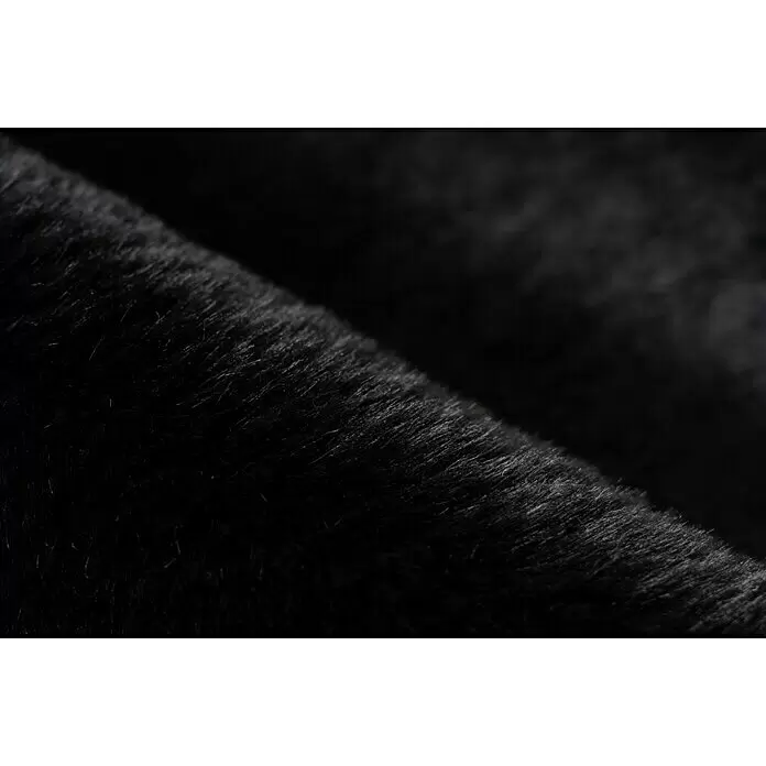 Badteppich Happy - 50 x 90 cm, Schwarz, 100% Polyester - Detailaufnahme