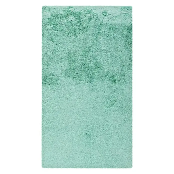 Badteppich Happy - 50 x 90 cm, Mint, 100% Polyester - Weicher, mintgrüner Teppich mit flauschiger Textur, ideal für Komfort und Wärme in jedem Raum.