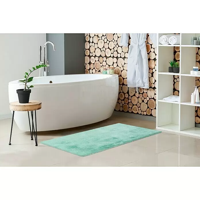 Badteppich Happy - 50 x 90 cm, Mint, 100% Polyester - Stimmungsaufnahme