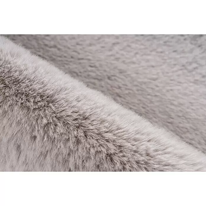 Badteppich Happy - 50 x 90 cm, Silber, 100% Polyester - Detailaufnahme