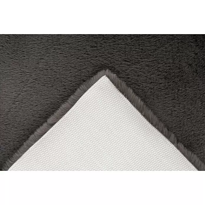 Badteppich Happy - 67 x 110 cm, Grau, 100% Polyester - Detailaufnahme