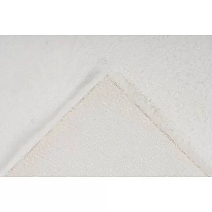 Badteppich Happy - 67 x 110 cm, Weiß, 100% Polyester - Detailaufnahme