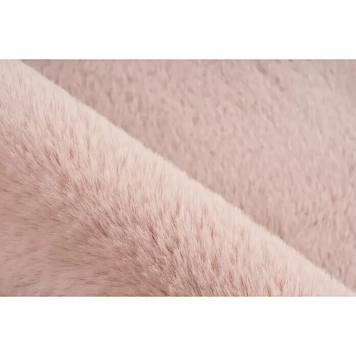 Badteppich Happy - 50 x 90 cm, Rosa, 100% Polyester - Detailaufnahme