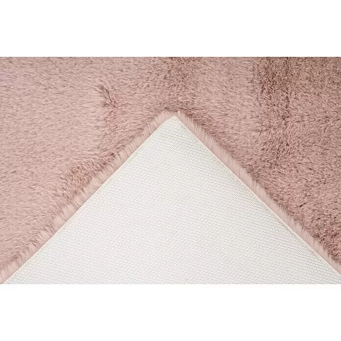 Badteppich Happy - 50 x 90 cm, Rosa, 100% Polyester - Detailaufnahme
