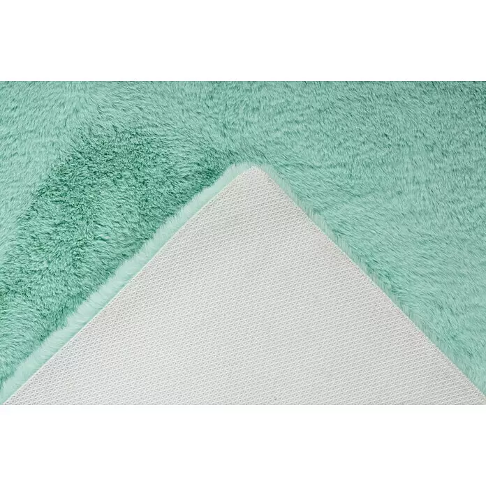 Badteppich Happy - 40 x 60 cm, Mint, 100% Polyester - Detailaufnahme