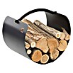 Holzkorb Luna (L x B x H: 40,5 x 29,5 x 38 cm, Stahlblech, Schwarz)