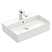 Villeroy & Boch Memento 2.0 Aufsatzwaschbecken (60 x 42 cm, Mit schmutzabweisender Glasur, Mit Überlaufloch, Keramik, Weiß)