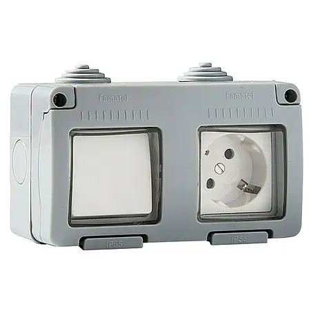 Famatel  Combinación de interruptores para estancias con humedad