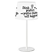 Sulion Lámpara de sobremesa (60 W, L x An x Al: 18 x 18 x 42 cm, Negro/blanco, E27) | BAUHAUS