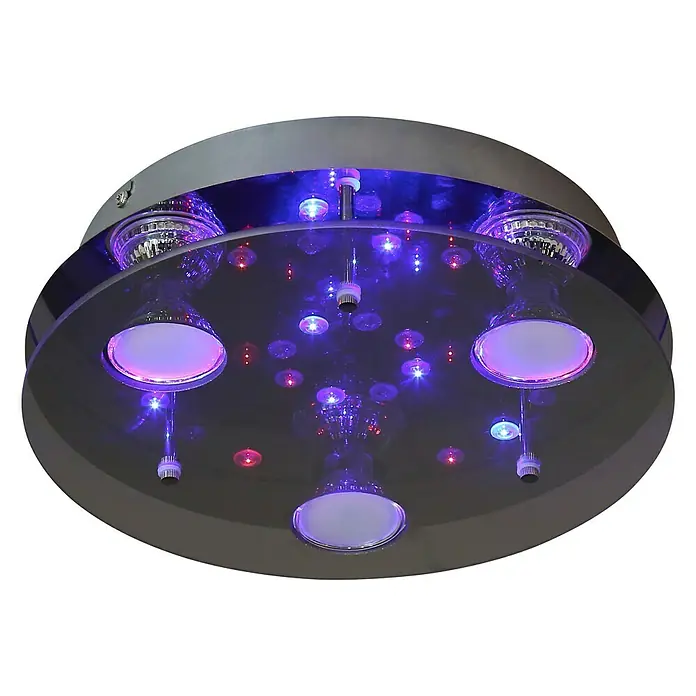 Tween Light Plafón LED redondo Susa - Negro - Moderna lámpara de techo LED con toques de color, ideal para interiores elegantes. El diseño de iluminación crea un ambiente agradable.