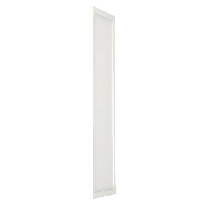 Luceco Panel LED de extensión - 8 W, Color de luz: Blanco cálido, L x An: 0,62 x 30 cm - Lámpara de pared blanca rectangular con marco delgado. El diseño elegante la convierte en un complemento para cualquier habitación.