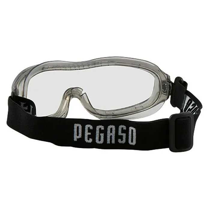 Gafas de seguridad LITE 20 - Transparente, Cinta de sujeción ancha - Gafas de seguridad Pegaso con correa ajustable. Proporcionan una protección óptima en diversos entornos de trabajo.