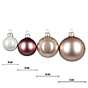 Christbaumkugel-Set (Weiß/Rosa, Glas, 60 Stk.) | BAUHAUS