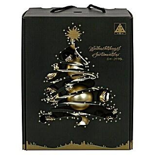 Christbaumkugel-Set (Gold, Glas, 24 Stk.)