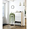 Zapatero Blanco y Roble (L x An x Al: 22 x 60 x 113 cm, Natural/Blanco)