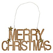 Dekoartikel Schild Merry Christmas (Gold, Holz, L x B x H: 18 x 0,3 x 9 cm)