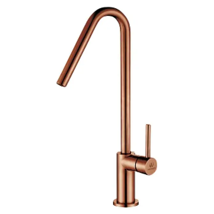 Grifo de cocina Sagitario - Rosa, Mate - Elegante grifo de cobre con un diseño esbelto. Ideal para cocinas y baños modernos, combinando estilo y funcionalidad.
