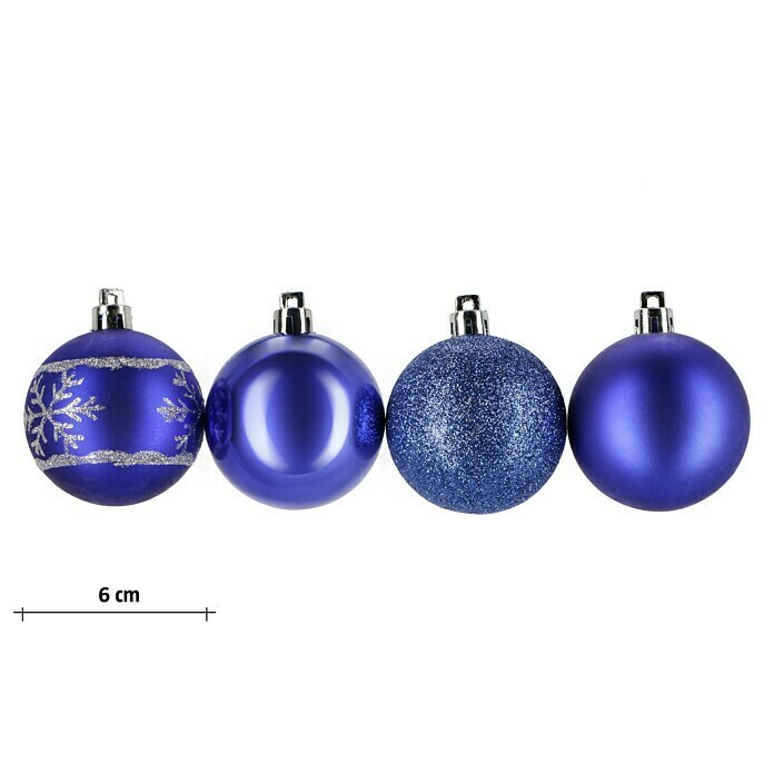 PVC-CHRISTBAUMKUGEL 60mm, BLAU 20ST