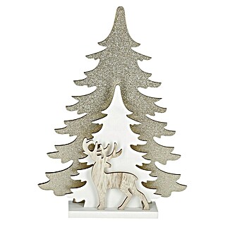 Tween Light Luz LED navideña (25,5 x 5 x 35 cm, Oro, Funciona con pilas, LED)