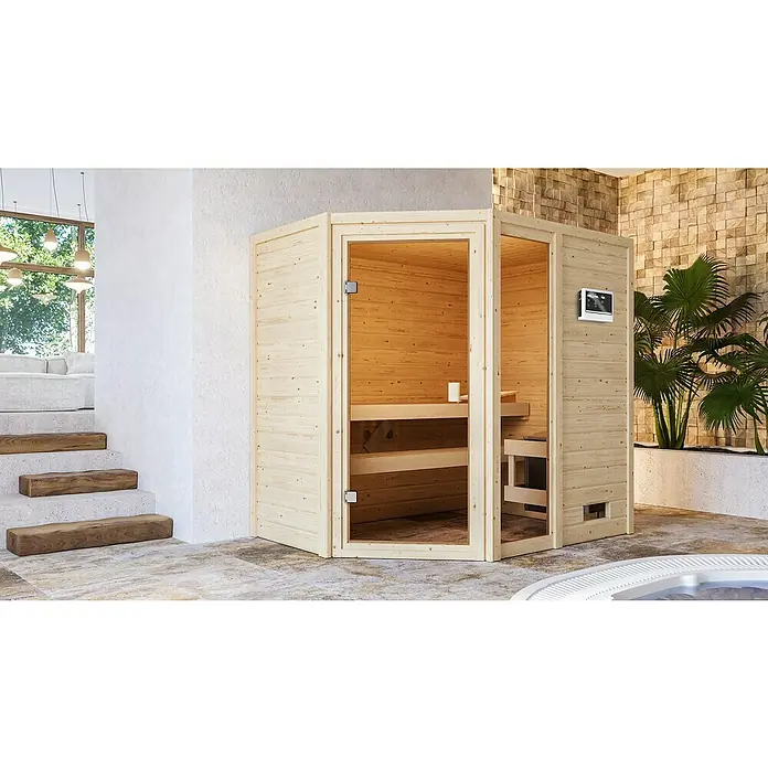Karibu Massivholzsauna Jada