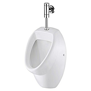 Urinal-Komplettset (Ausstattung: Druckspüler, Weiß)