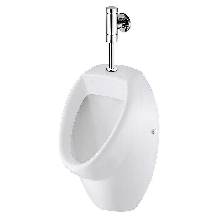 UrinalKomplettset (Ausstattung Druckspüler, Weiß) BAUHAUS