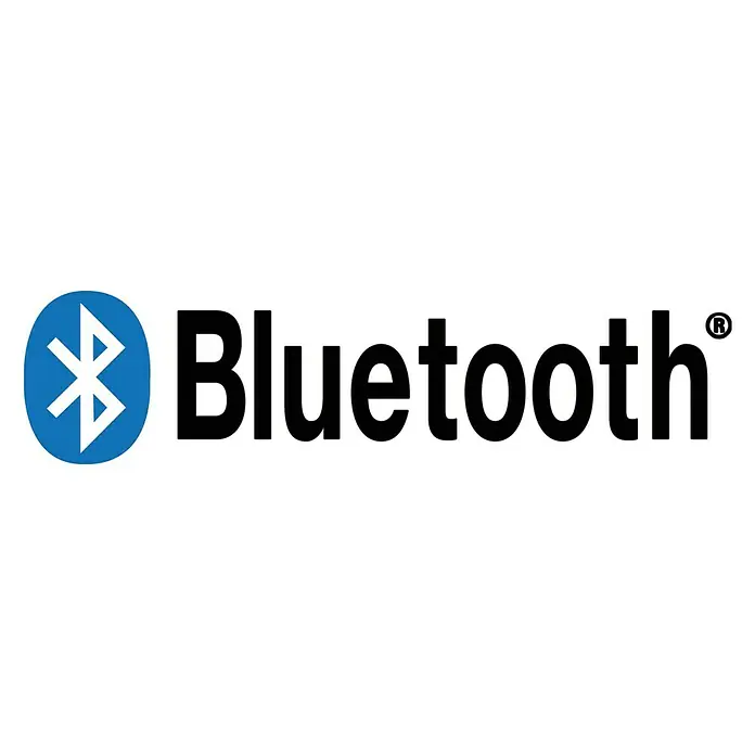Einhell Power X-Change 18V Bluetooth-Lautsprecher TC-SR 18 Li BT Solo - 18 V, Ohne Akku, L x B x H: 10,9 x 9 x 10 cm - Das Bluetooth-Logo, bestehend aus einem blauen Symbol und dem schwarzen Schriftzug "Bluetooth®", steht für drahtlose Konnektivität.