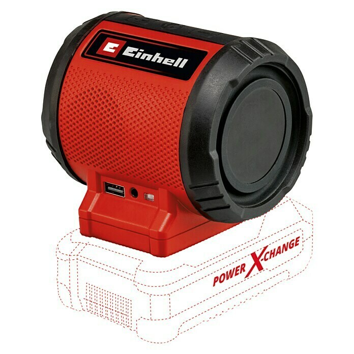 Einhell Power X-Change Bluetooth-Lautsprecher TC-SR 18 Li BT Solo (10,9 x 9 x 10 cm)