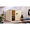 Karibu Elementsauna Arvika (Mit 9 kW Saunaofen mit externer Steuerung, L x B x H: 231 x 231 x 198 cm) | BAUHAUS