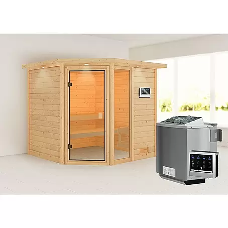 Karibu  Massivholzsauna Tabea
