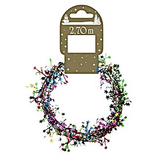 Christbaumschmuck Mini-Sternchengirlande (Bunt, Kunststoff, Eckig)