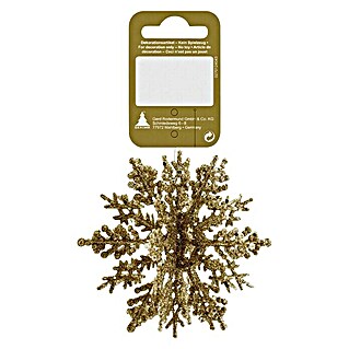 Christbaumschmuck Glitzerschneeflocke (Gold, Kunststoff, Sonstige)