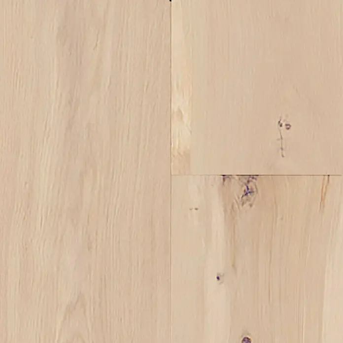 Parkett - Eiche Helgoland, Landhausdiele, 2.130 x 190 x 14,2 mm - Helle Holzboden-Textur mit sanften Maserungen und natürlichen Astlöchern für ein warmes, einladendes Ambiente.