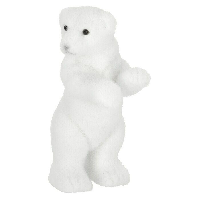 Dekofigur Eisbär stehend (Weiß, Kunststoff, Höhe: 19 cm)