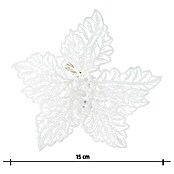 Christbaumschmuck Poinsettia (Weiß, Kunststoff)