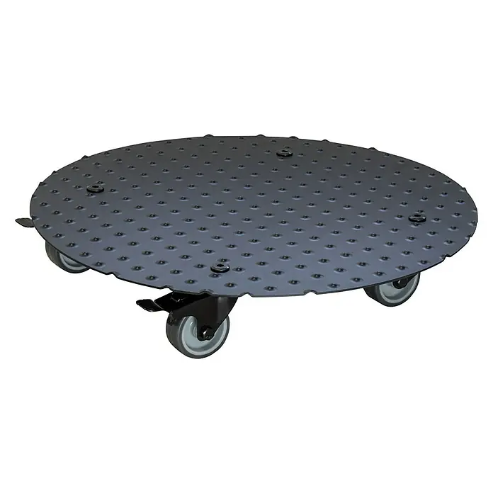 Wagner System Pflanzenroller - Durchmesser: 38 cm, Aluminium, Schwarz, Max. Belastung: 150 kg - Drehscheibe mit Rollen für den einfachen Transport von schweren Gegenständen. Die rutschfeste Oberfläche sorgt für sicheren Halt.