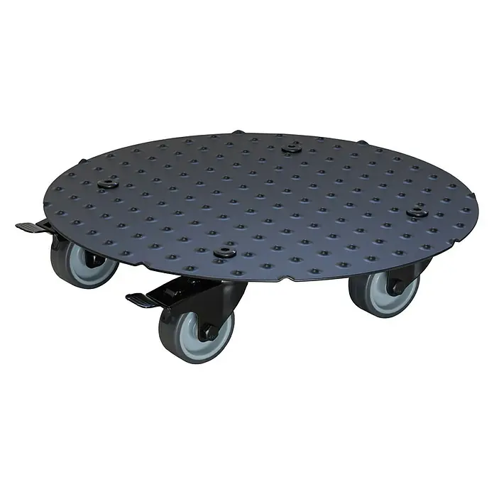 Wagner System Pflanzenroller - Durchmesser: 30 cm, Aluminium, Schwarz, Max. Belastung: 150 kg - Pflanzenroller mit Rädern für einfaches Bewegen von Töpfen. Robuste Bauweise mit Feststellbremsen für sicheren Stand.