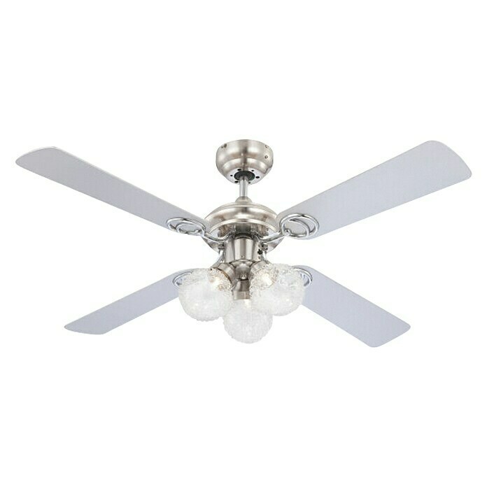 Globo Deckenventilator EnigmaDurchmesser: 105 cm, Nickel matt Diagonal View