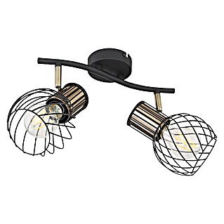 Globo Stropna svjetiljka (80 W, D x Š x V: 29,6 x 23 x 18,5 cm, Crno-zlatno, E27)