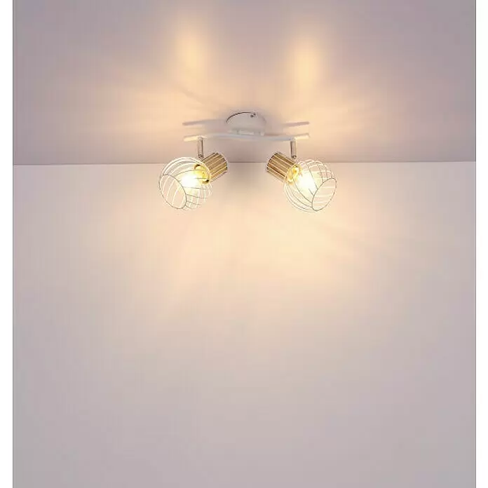 Globo Deckenleuchte Luise - 40 W, L x B x H: 29,6 x 23 x 18,5 cm, Weiß, E27, 2 Stk. - Stimmungsaufnahme