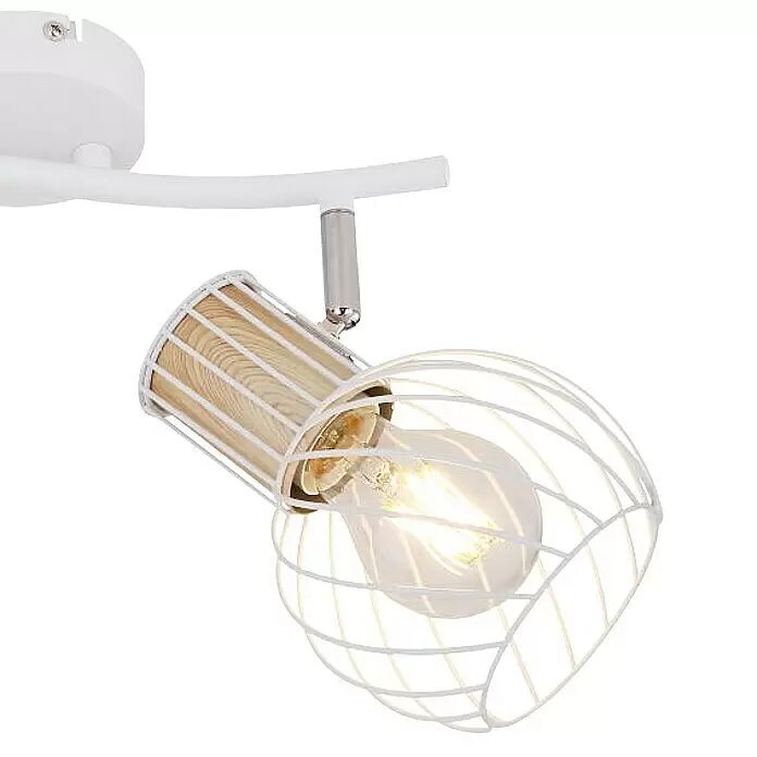 Globo Deckenleuchte Luise - 40 W, L x B x H: 29,6 x 23 x 18,5 cm, Weiß, E27, 2 Stk. - Detailaufnahme
