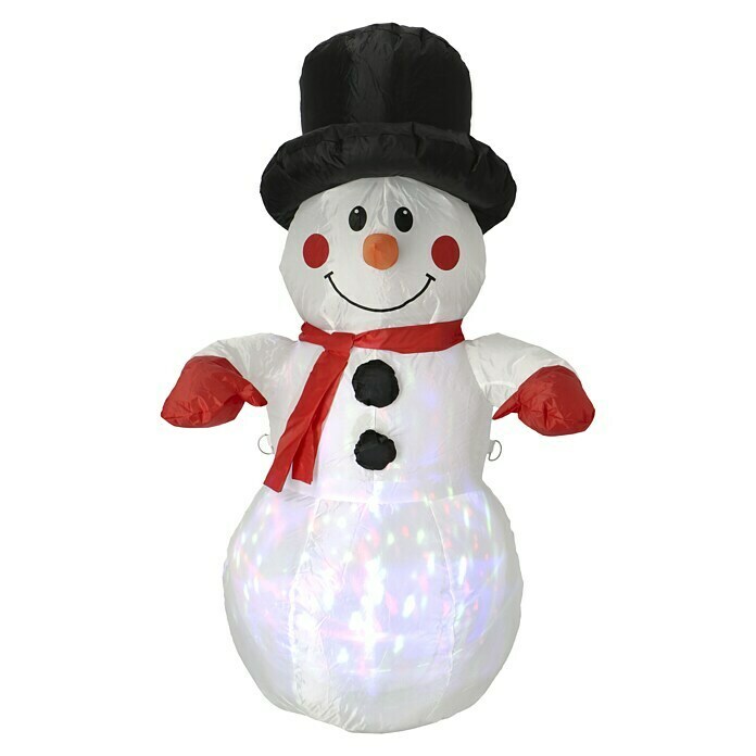 Muñeco de nieve (Altura: 120 cm, Poliéster, LED)