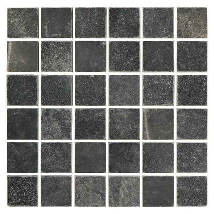 Baldosa de mosaico Blackstone 4,8 (30 x 30 cm, Negro)