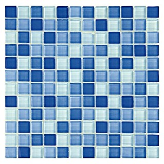 BHS Showroom Baldosa de mosaico Murano (30 x 30 cm, Azul, Brillante)