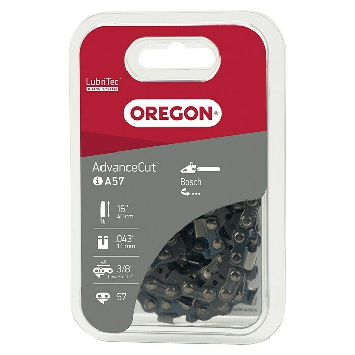 Oregon Sägekette Micro-Lite (Schnittlänge: 40 cm, Treibglieder: 57, Nutbreite: 1,1 mm)