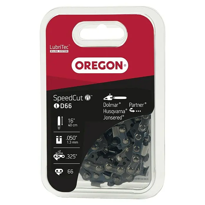 Oregon Sägekette Q95TXL066E - Schwertlänge: 40 cm, Anzahl Treibglieder: 66 Stk., Nutbreite: 1,3 mm - Oregon SpeedCut™ Sägekette D66, 40 cm, für Dolmar, Husqvarna, Jonsered. Ideal für schnelles, effizientes Schneiden.