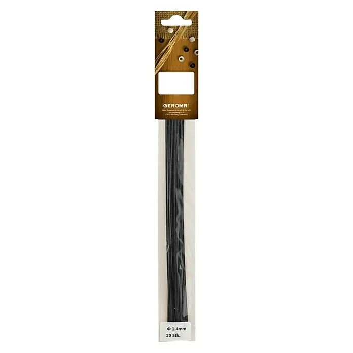 Dekoartikel Steckdraht - Draht, 20 Stk., Ø x L: 1,4 mm x 30 cm - Eine Packung Geroma-Basteldraht mit 20 Stück und einem Durchmesser von 1,4 mm, ideal für kreative DIY-Projekte und Dekorationen.