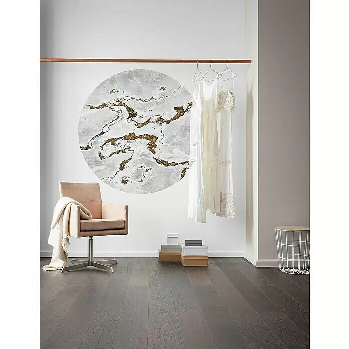 Komar Dots Fototapete rund Marble Vibed - 125 cm, Selbstklebend - Stimmungsaufnahme