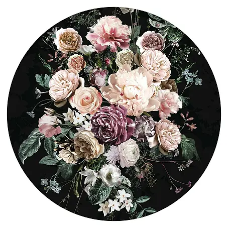 Komar Dots Fototapete rund Enchanted Flowers