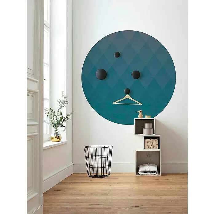 Komar Dots Fototapete rund Lucy with Diamonds - 125 cm, Selbstklebend - Stimmungsaufnahme